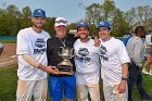 Baseball vs Babson  Wheaton College Baseball players celebrate their victory over Babson to win the NEWMAC Championship for the third year in a row. - (Photo by Keith Nordstrom) : Wheaton, baseball, NEWMAC